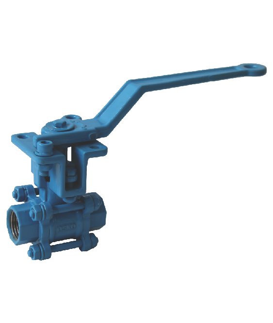 3-Piece IC Screwed End Ball Valves With ISO Pad